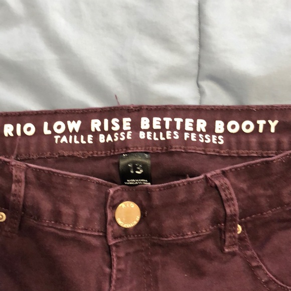 Size 13 Plum Coloured skinny jeans - Picture 3 of 4